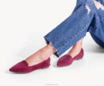 camurça bege ponta avelã plana mulheres Hush Puppies sapatos rasos ZZ6R66 - Image 8