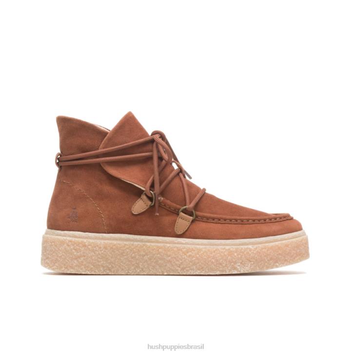 camurça conhaque bota de renda chukka bridget mulheres Hush Puppies bota ZZ6R176 - Image 1