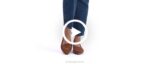 camurça leopardo da neve ponta avelã plana mulheres Hush Puppies sapatos rasos ZZ6R69 - Image 8