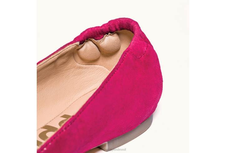 camurça magenta escura ponta avelã plana mulheres Hush Puppies sapatos rasos ZZ6R65 - Image 10