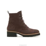 camurça marrom escuro bota de renda amelia mulheres Hush Puppies bota ZZ6R174