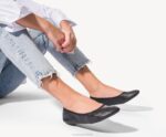 camurça preta cravejada balé casto plano 2 mulheres Hush Puppies balé plano ZZ6R76 - Image 8