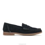 Camurça preta mocassim carriça mulheres Hush Puppies mocassim ZZ6R41