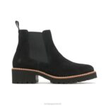camurça preta ousada bota amelia chelsea mulheres Hush Puppies bota ZZ6R159