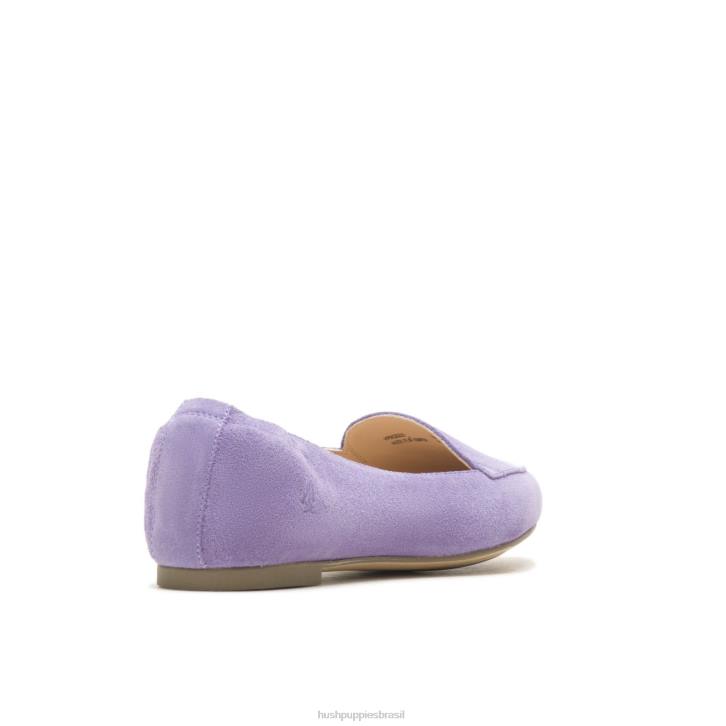 camurça roxa taffy ponta avelã plana mulheres Hush Puppies sapatos rasos ZZ6R51 - Image 5