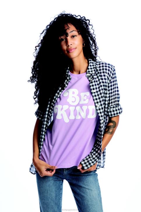 caramelo roxo seja gentil camiseta gráfica mulheres Hush Puppies Camisetas ZZ6R237 - Image 2