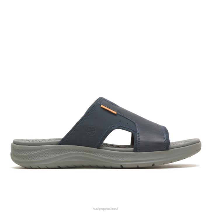 couro azul marinho ativar sandália deslizante homens Hush Puppies sandália ZZ6R318 - Image 2
