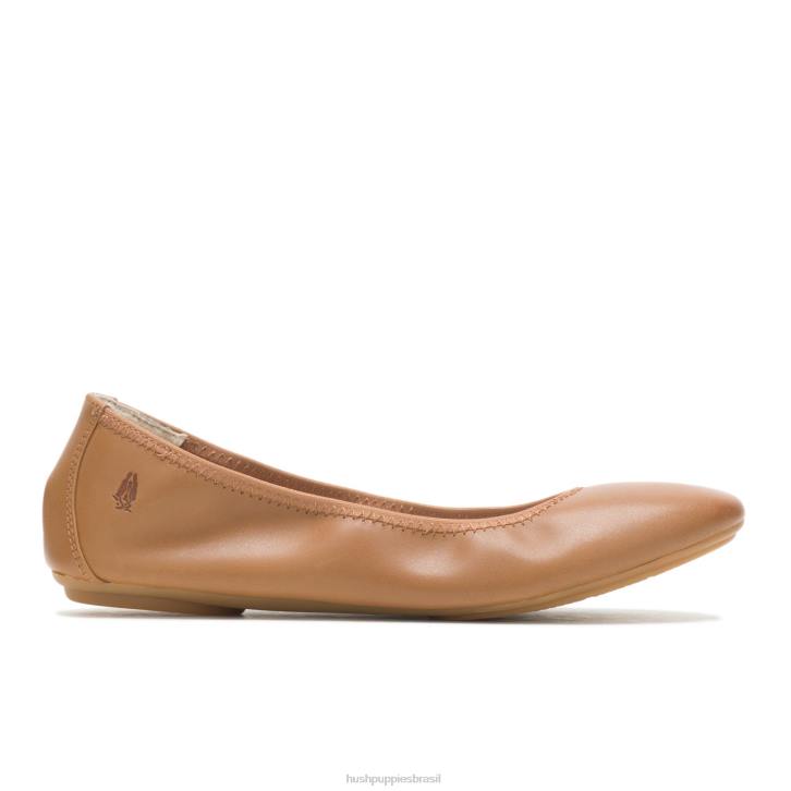 couro bronzeado do deserto balé casto plano 2 mulheres Hush Puppies balé plano ZZ6R75 - Image 2