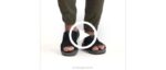 couro marrom escuro ativar sandália deslizante homens Hush Puppies sandália ZZ6R317 - Image 7