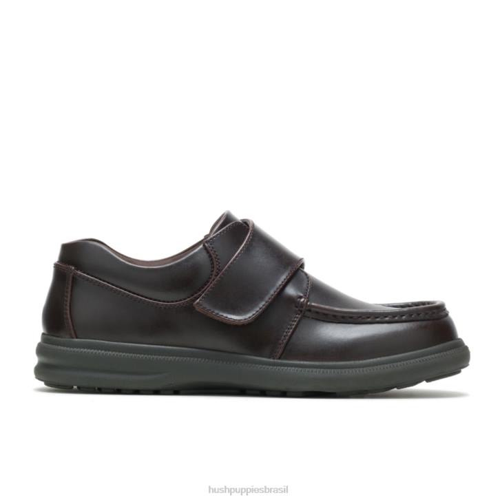 couro marrom escuro gil homens Hush Puppies sapatos de caminhada ZZ6R356 - Image 1