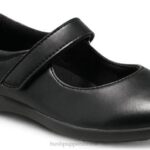 couro preto lexi mary jane do garoto grande garota Hush Puppies sapato ZZ6R370