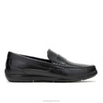couro preto ousado mocassim juliano homens Hush Puppies mocassim ZZ6R306