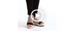 couro preto sandália andi mulheres Hush Puppies sandália ZZ6R40 - Image 8
