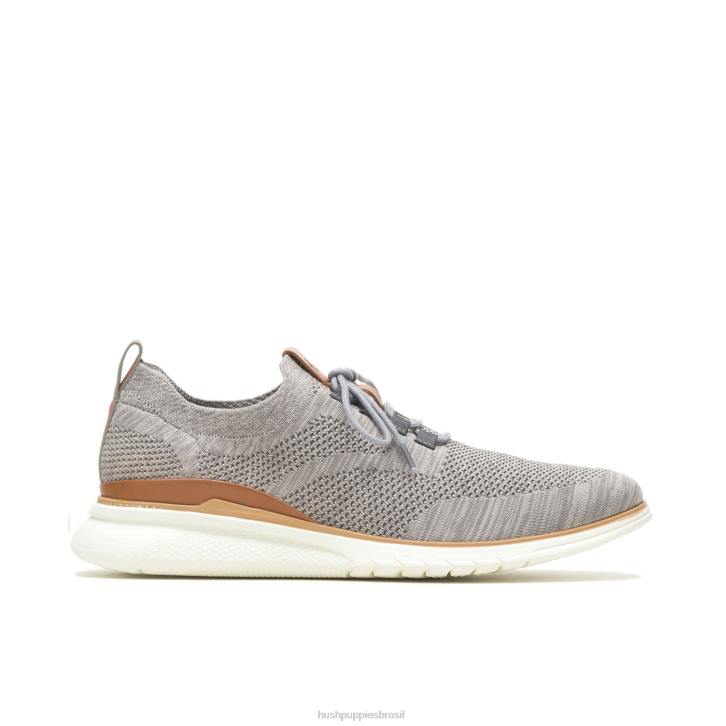 malha cinza escuro avanço de malha com cadarço homens Hush Puppies tênis ZZ6R290 - Image 2