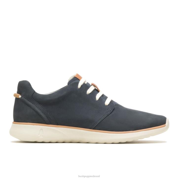 nubuck azul marinho o bom tênis de cadarço homens Hush Puppies tênis ZZ6R339 - Image 2