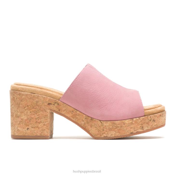 nubuck rosa legal slide de papoula mulheres Hush Puppies salto ZZ6R5 - Image 1