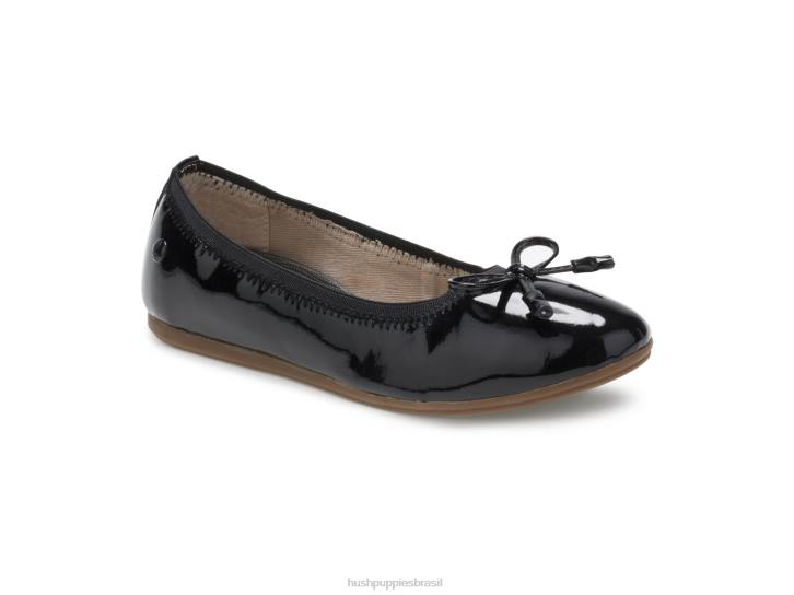 preto criança grande josie mary jane garota Hush Puppies sapato ZZ6R369 - Image 3