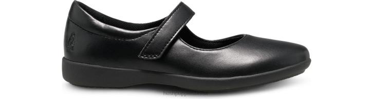 couro preto lexi mary jane do garoto grande garota Hush Puppies sapato ZZ6R370