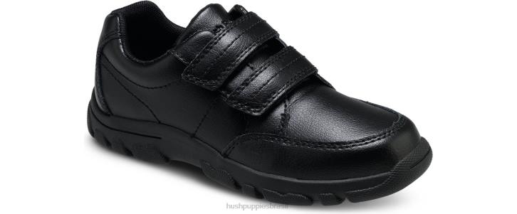 preto big kid's jace hook & loop garoto Hush Puppies sapato ZZ6R375