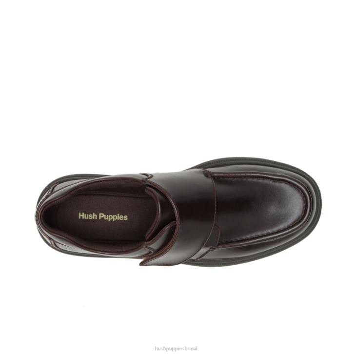 couro marrom escuro gil homens Hush Puppies sapatos de caminhada ZZ6R356