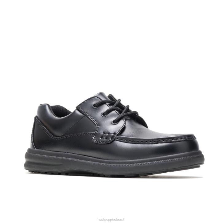 couro preto gus homens Hush Puppies sapatos de caminhada ZZ6R359