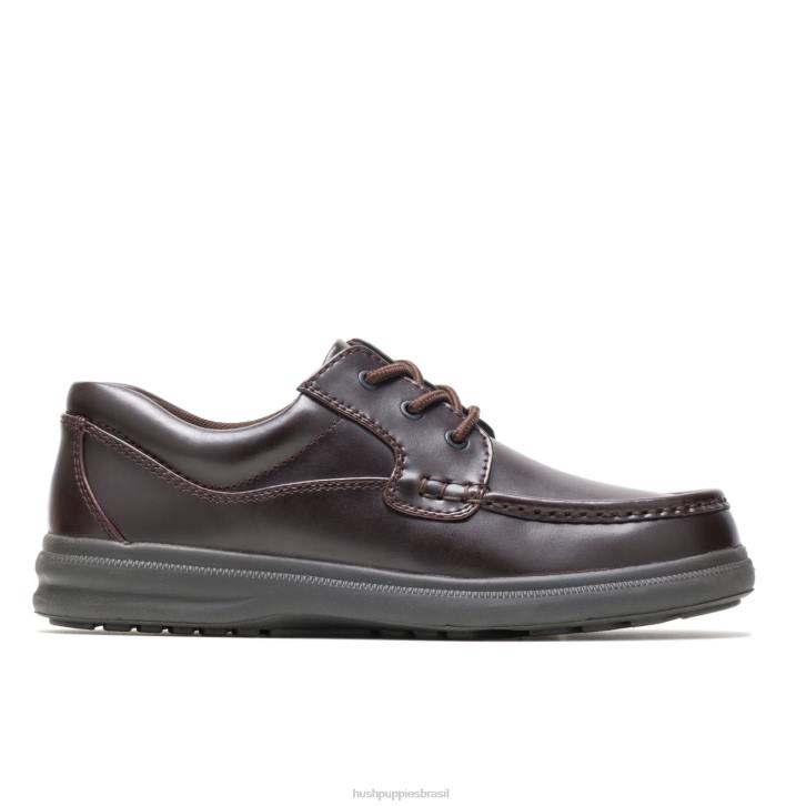 pull-up de couro marrom escuro gus homens Hush Puppies sapatos de caminhada ZZ6R360