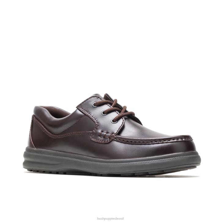 pull-up de couro marrom escuro gus homens Hush Puppies sapatos de caminhada ZZ6R360