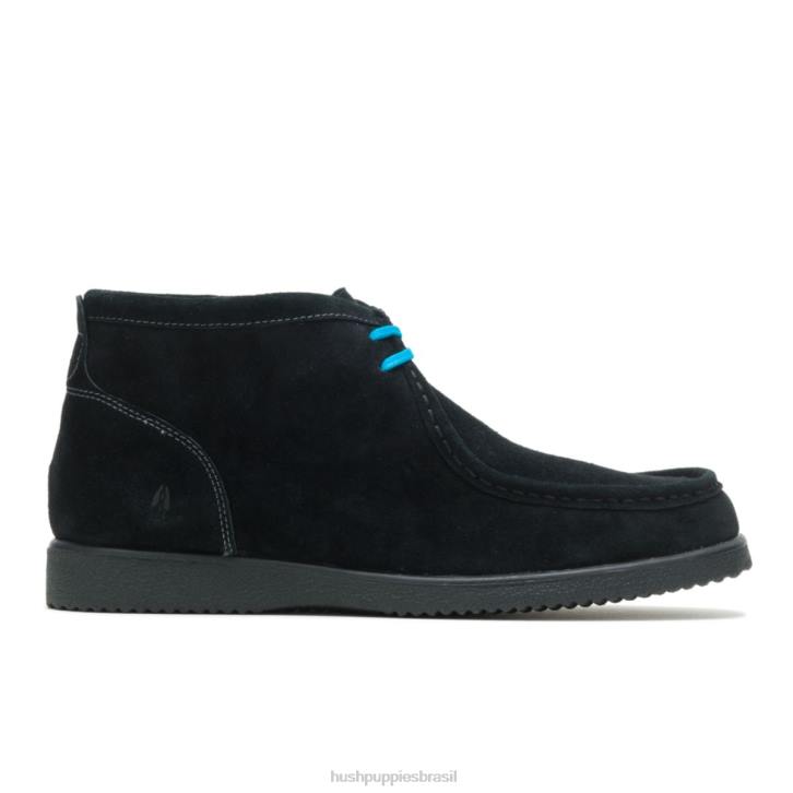 Camurça preta ponte 4 homens Hush Puppies bota ZZ6R279