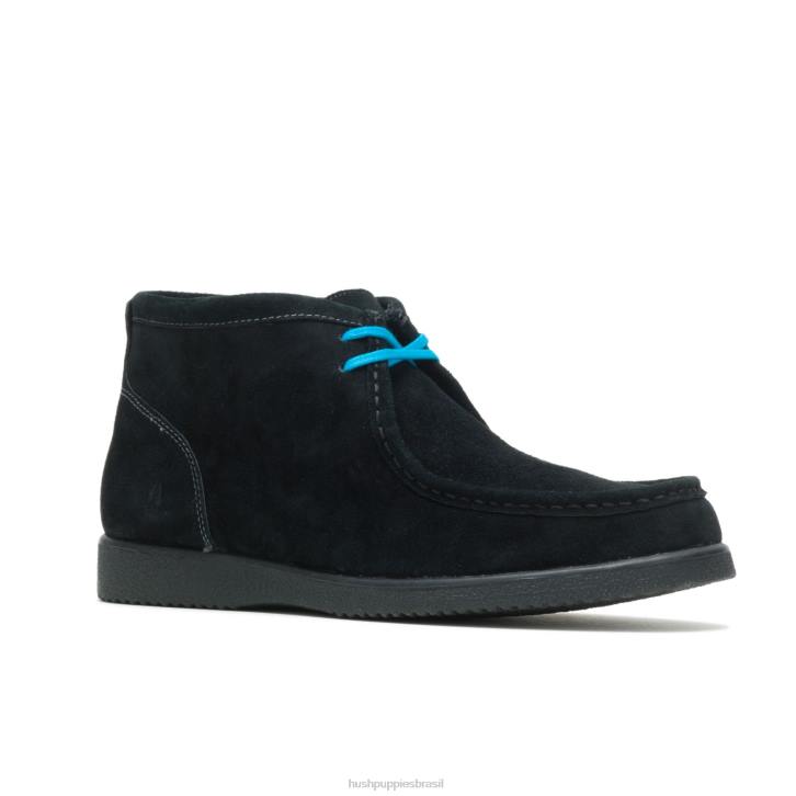 Camurça preta ponte 4 homens Hush Puppies bota ZZ6R279