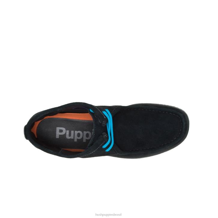 Camurça preta ponte 4 homens Hush Puppies bota ZZ6R279
