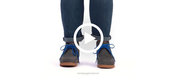 camurça cinza escuro ponte 2 homens Hush Puppies bota ZZ6R277