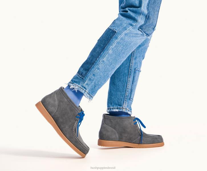 camurça cinza escuro ponte 2 homens Hush Puppies bota ZZ6R277