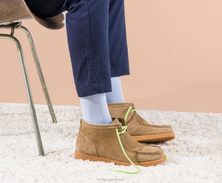 camurça conhaque ponte 3 homens Hush Puppies bota ZZ6R278