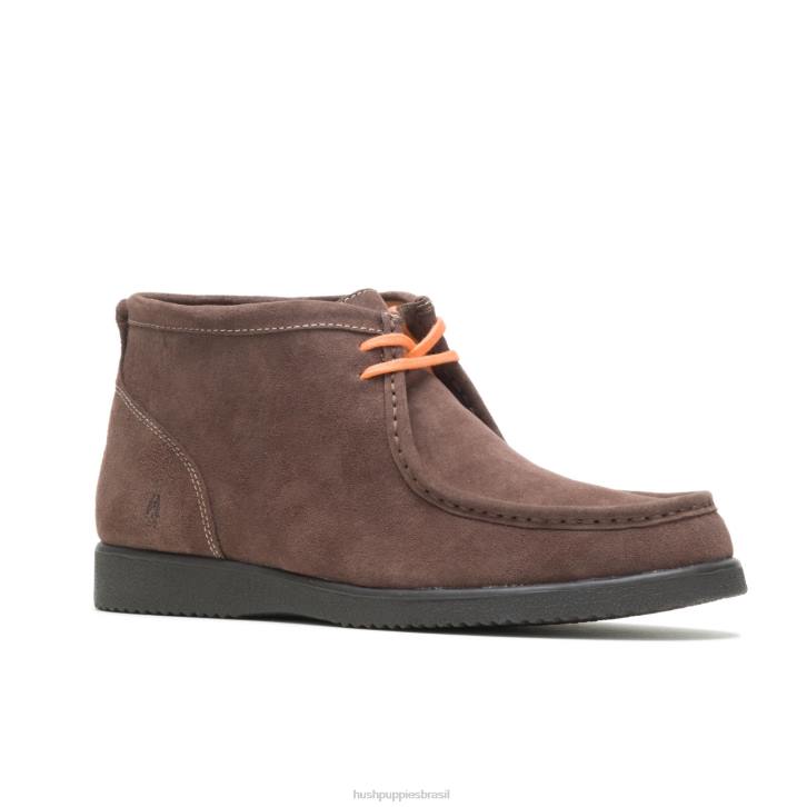 camurça marrom escuro ponte 6 homens Hush Puppies bota ZZ6R281