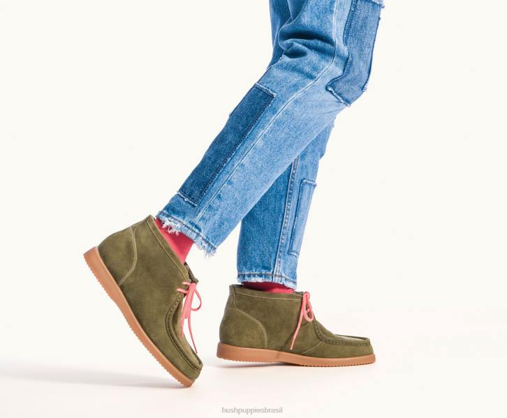 camurça verde-oliva ponte 5 homens Hush Puppies bota ZZ6R280