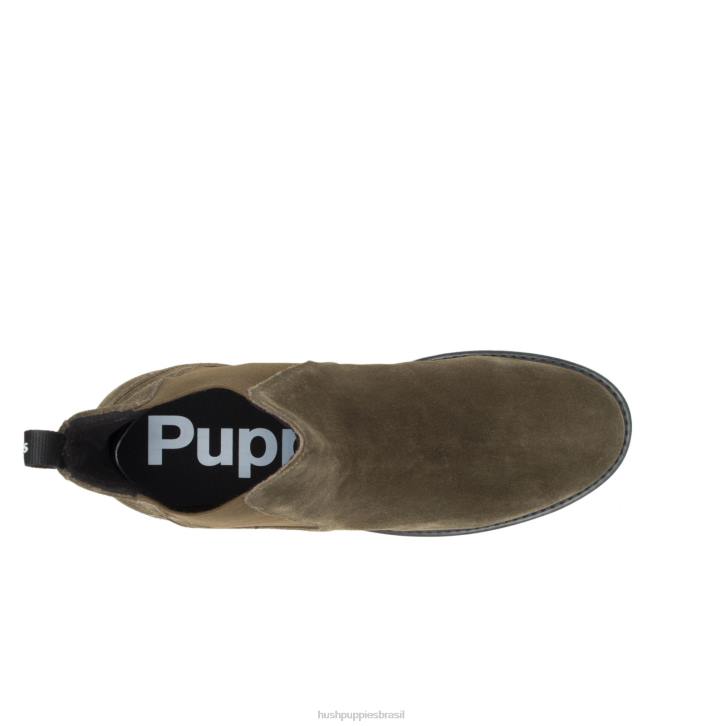 camurça verde-oliva profunda bota jude chelsea homens Hush Puppies bota ZZ6R267