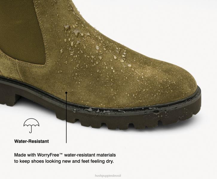 camurça verde-oliva profunda bota jude chelsea homens Hush Puppies bota ZZ6R267
