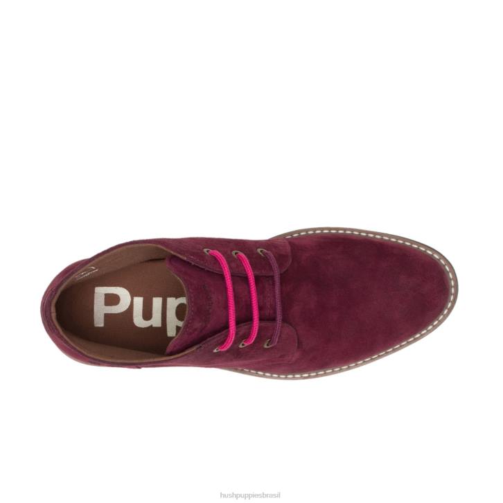 camurça vinho chukka detroit homens Hush Puppies bota ZZ6R268