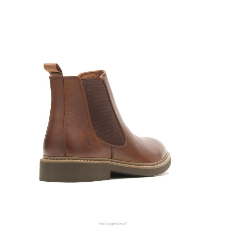 couro conhaque bota chelsea detroit homens Hush Puppies bota ZZ6R270