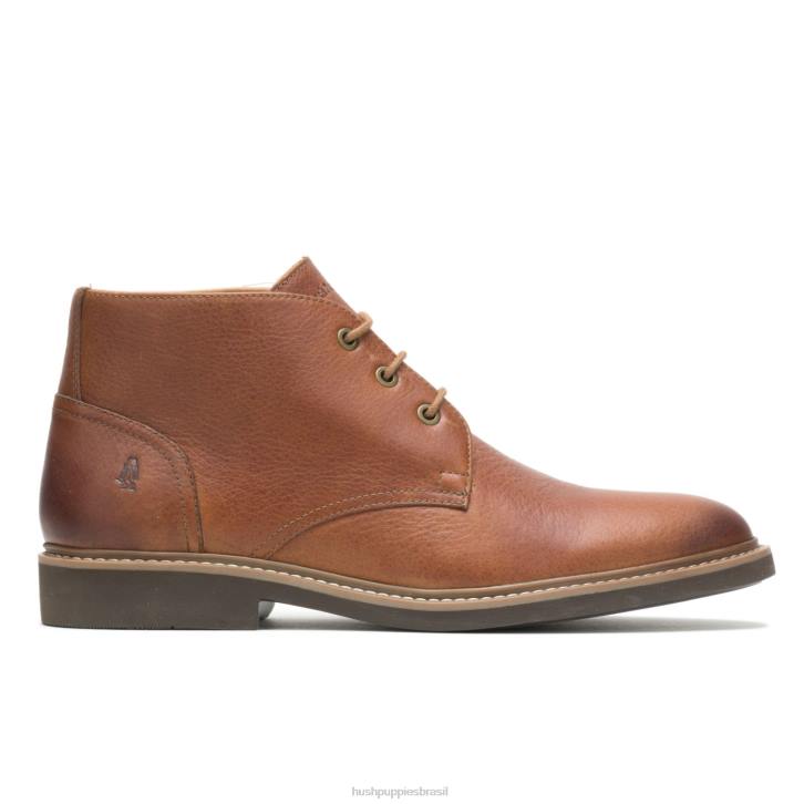 couro conhaque chukka detroit homens Hush Puppies bota ZZ6R273