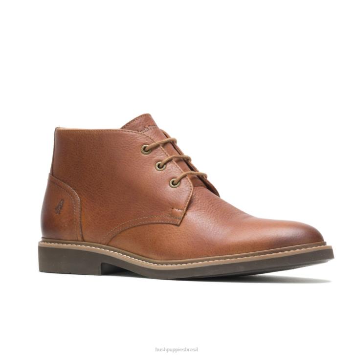 couro conhaque chukka detroit homens Hush Puppies bota ZZ6R273