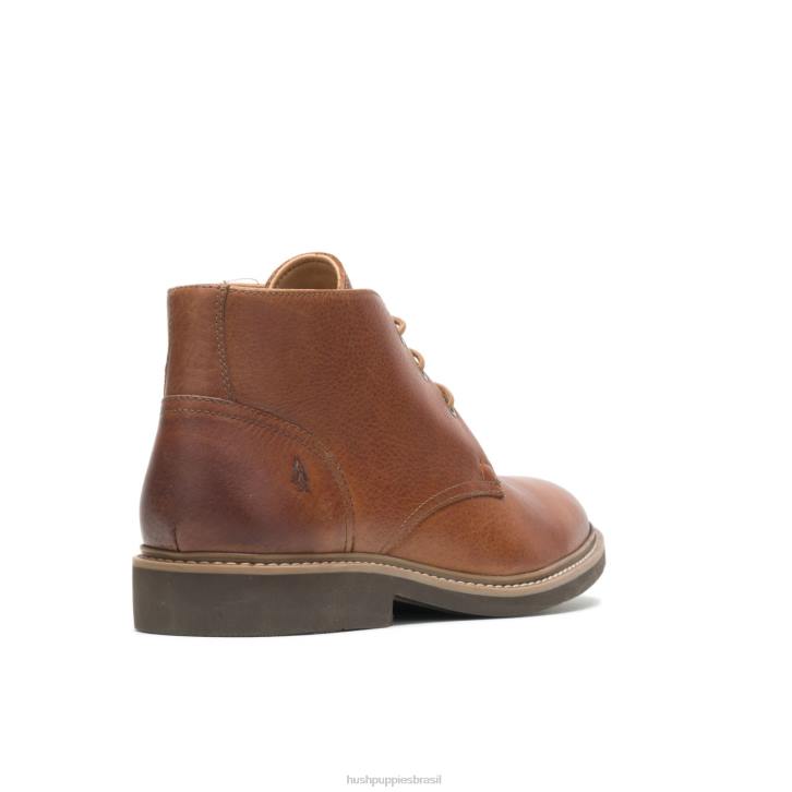 couro conhaque chukka detroit homens Hush Puppies bota ZZ6R273