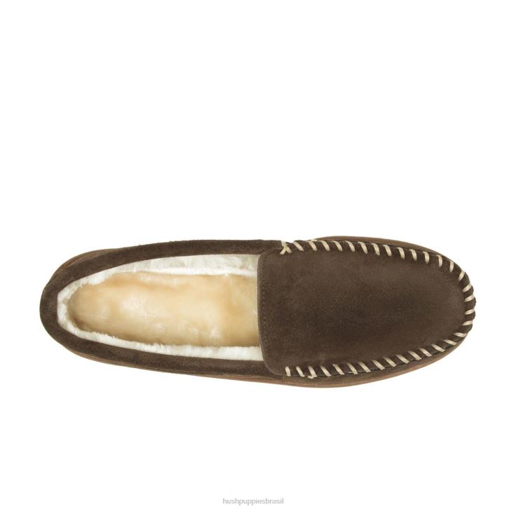 chocolate chinelo dawson homens Hush Puppies chinelo ZZ6R354