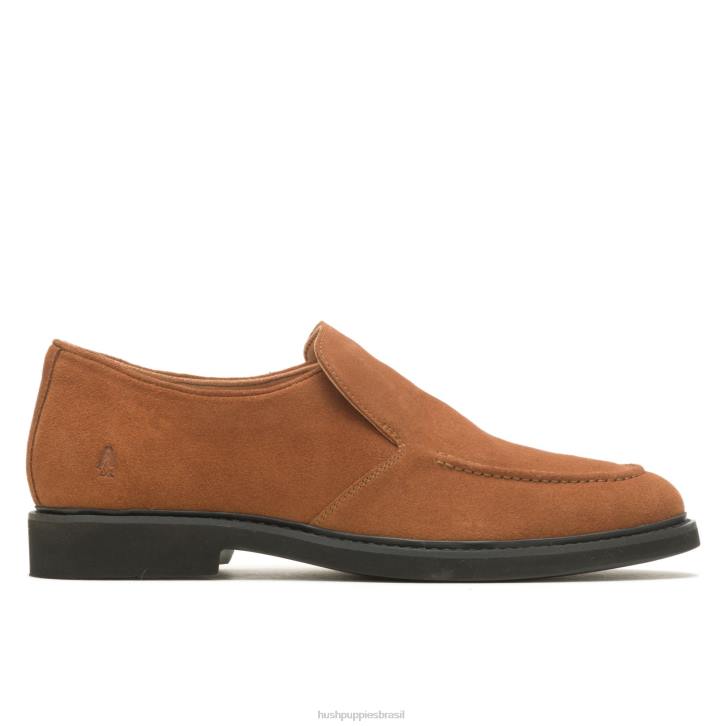 camurça castanha escura conde vadio homens Hush Puppies mocassim ZZ6R308