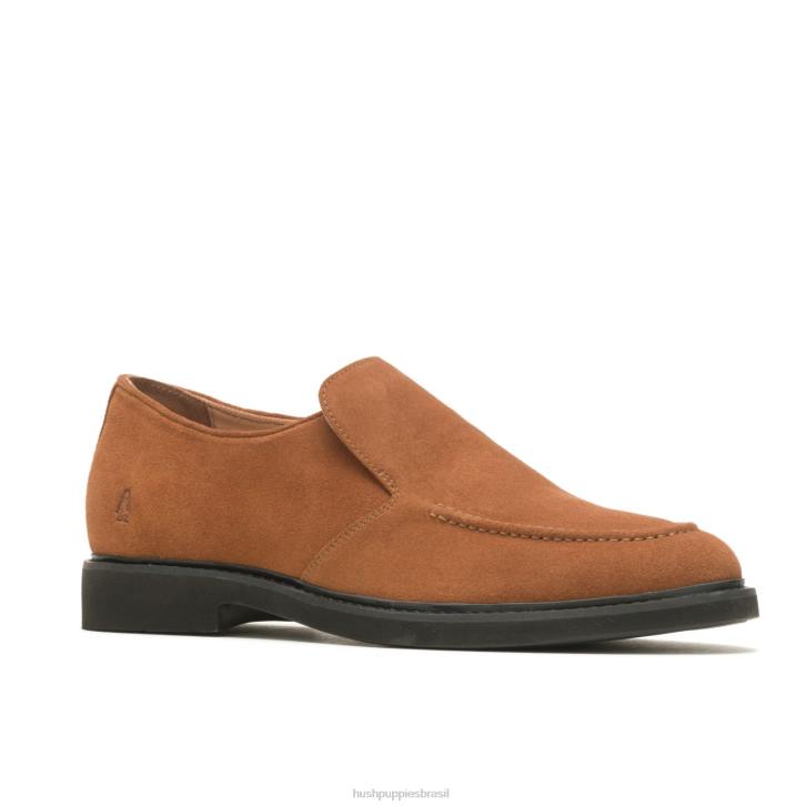 camurça castanha escura conde vadio homens Hush Puppies mocassim ZZ6R308