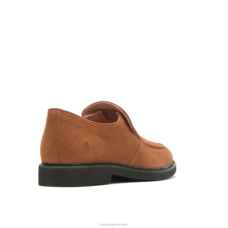 camurça castanha escura conde vadio homens Hush Puppies mocassim ZZ6R308