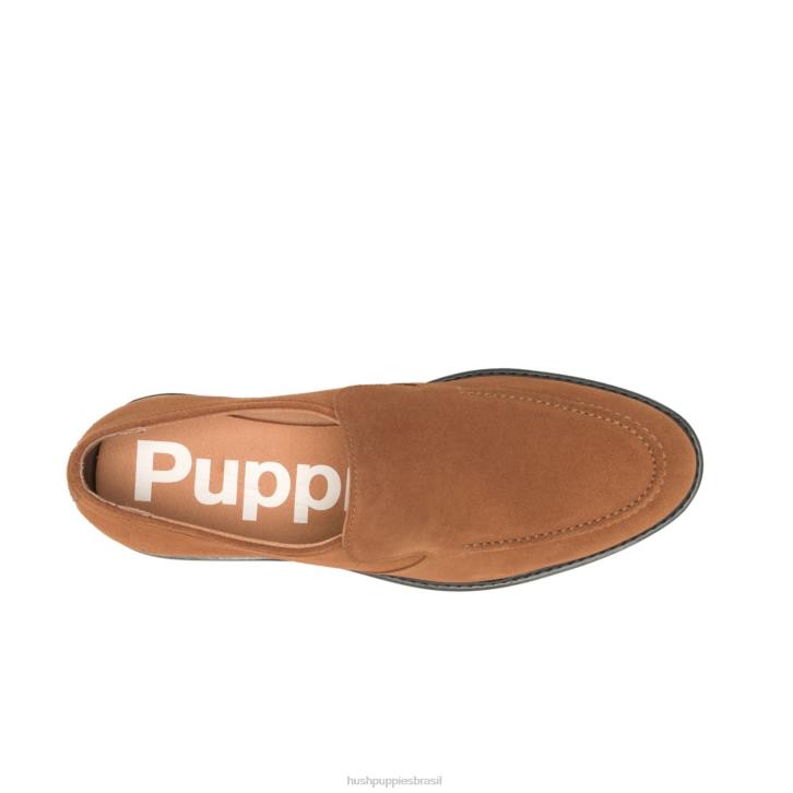 camurça castanha escura conde vadio homens Hush Puppies mocassim ZZ6R308