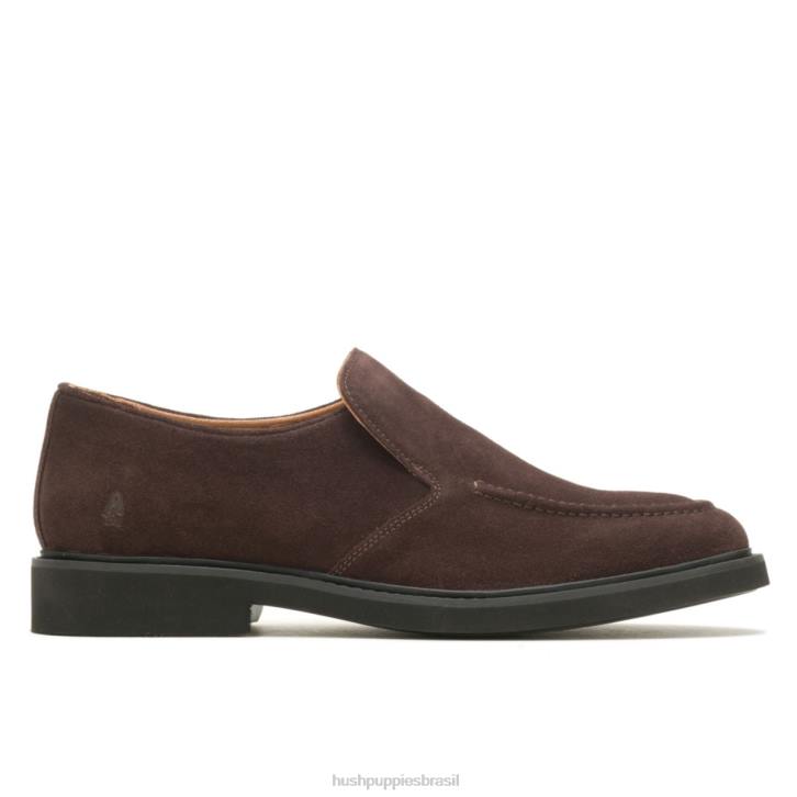 camurça marrom escuro conde vadio homens Hush Puppies mocassim ZZ6R307