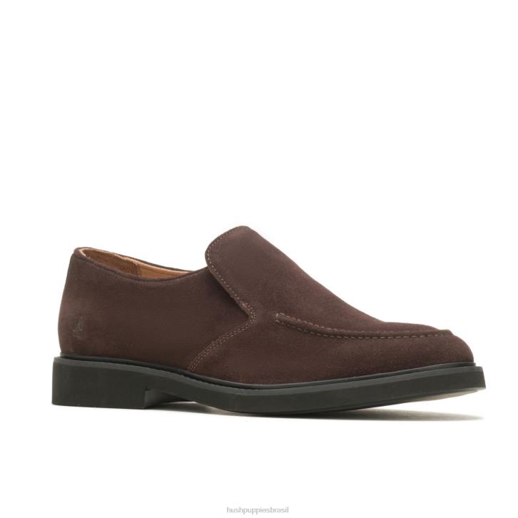 camurça marrom escuro conde vadio homens Hush Puppies mocassim ZZ6R307