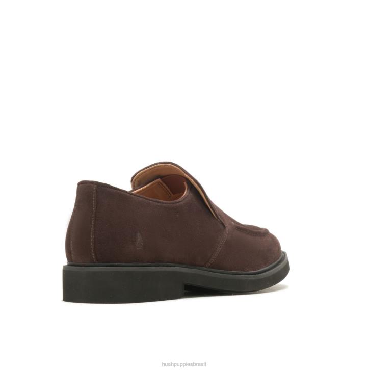 camurça marrom escuro conde vadio homens Hush Puppies mocassim ZZ6R307